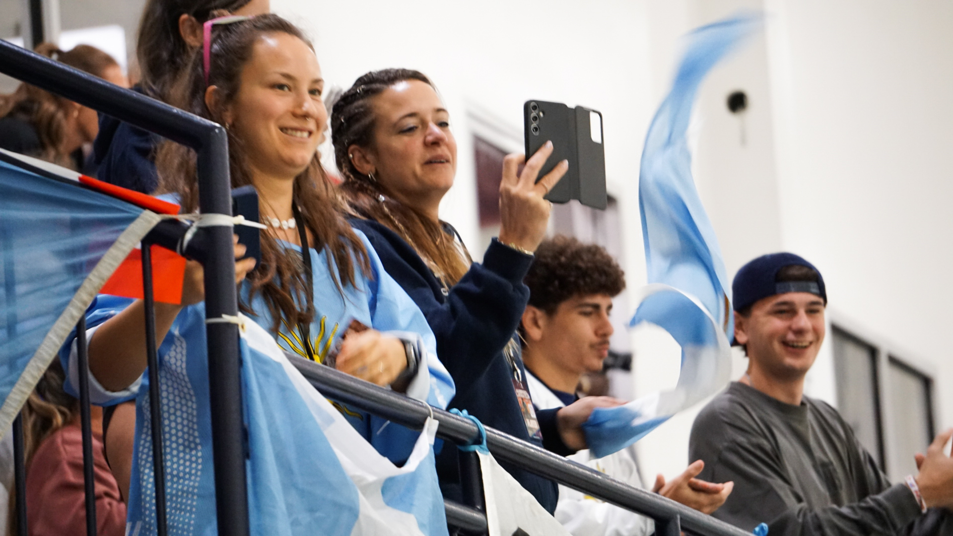 Argentine fans packed into the arena